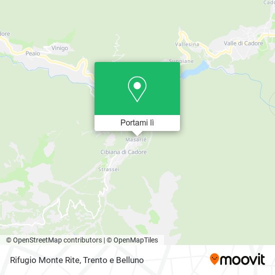 Mappa Rifugio Monte Rite