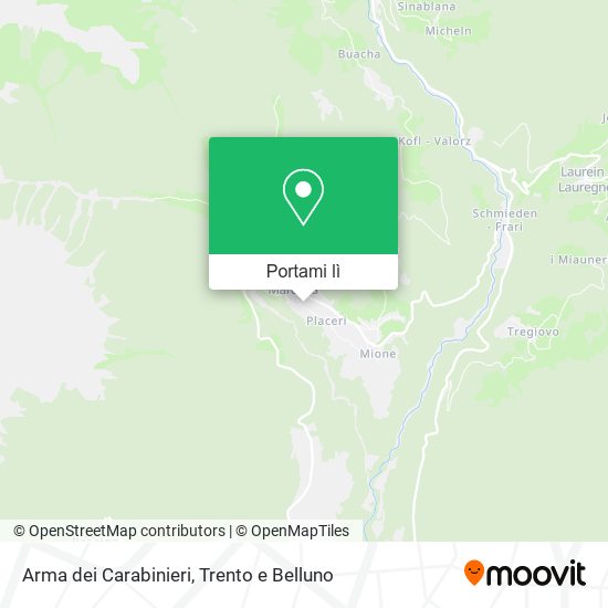 Mappa Arma dei Carabinieri