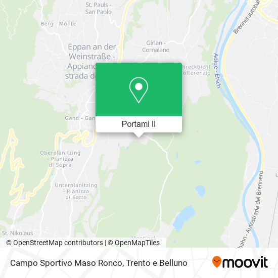 Mappa Campo Sportivo Maso Ronco