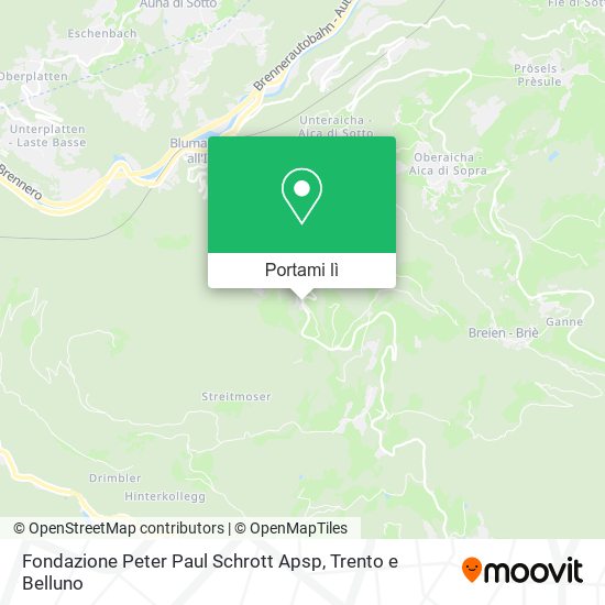 Mappa Fondazione Peter Paul Schrott Apsp