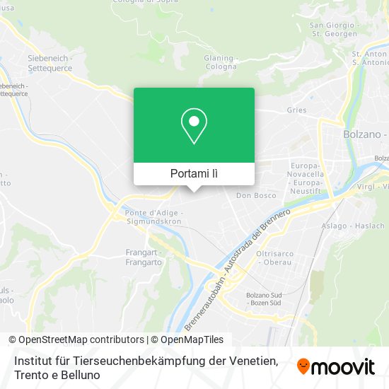 Mappa Institut für Tierseuchenbekämpfung der Venetien