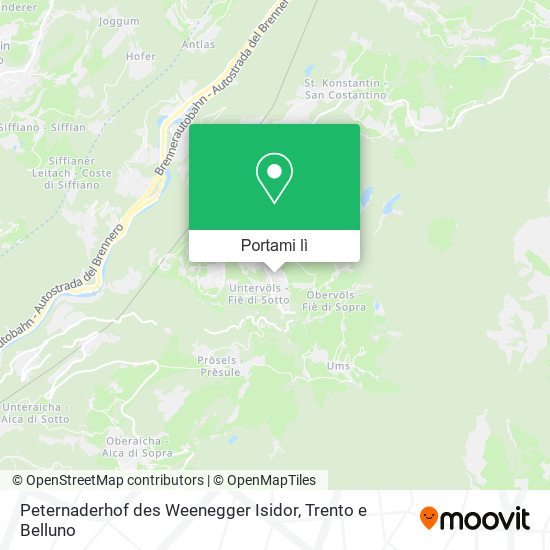 Mappa Peternaderhof des Weenegger Isidor