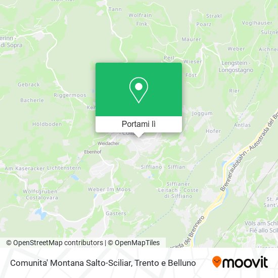 Mappa Comunita' Montana Salto-Sciliar