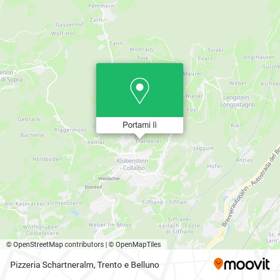 Mappa Pizzeria Schartneralm