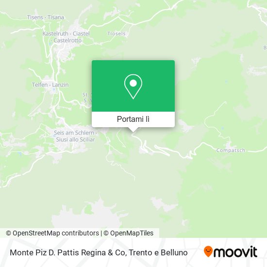 Mappa Monte Piz D. Pattis Regina & Co