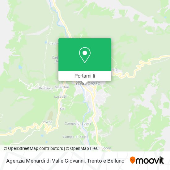 Mappa Agenzia Menardi di Valle Giovanni