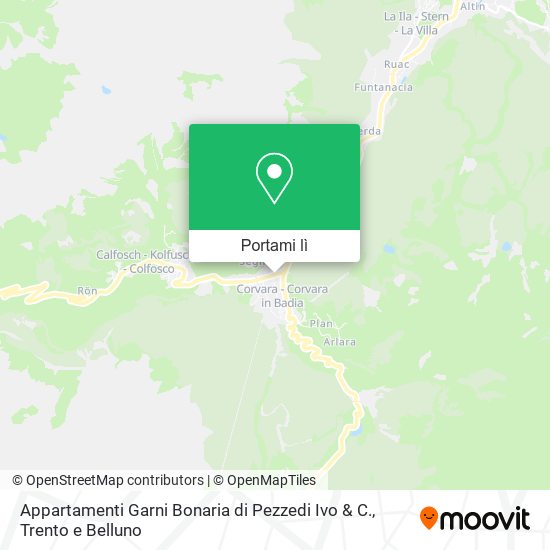 Mappa Appartamenti Garni Bonaria di Pezzedi Ivo & C.