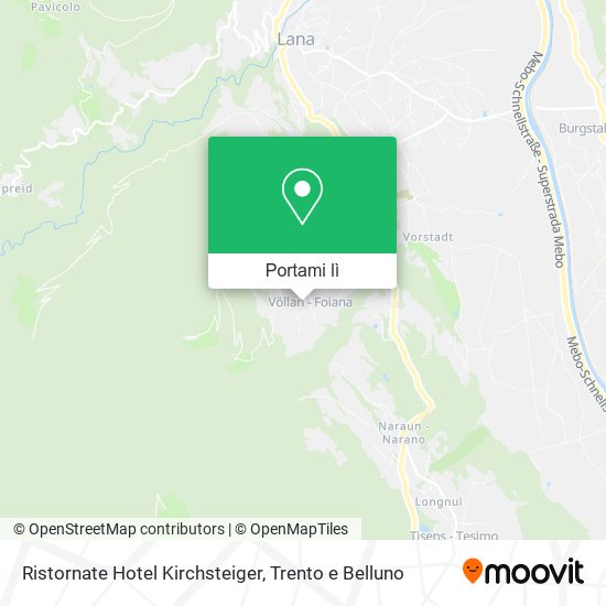 Mappa Ristornate Hotel Kirchsteiger