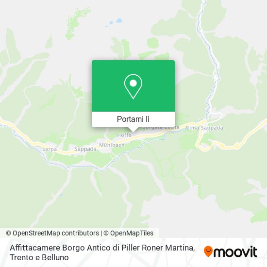 Mappa Affittacamere Borgo Antico di Piller Roner Martina