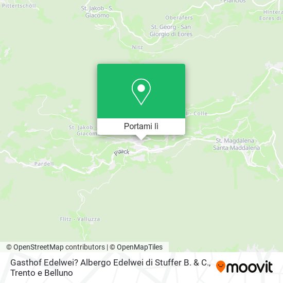 Mappa Gasthof Edelwei? Albergo Edelwei di Stuffer B. & C.