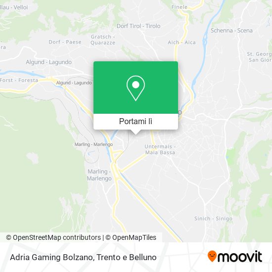Mappa Adria Gaming Bolzano