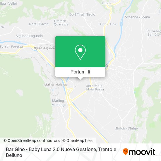Mappa Bar Gino - Baby Luna 2.0 Nuova Gestione