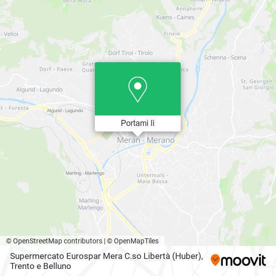 Mappa Supermercato Eurospar Mera C.so Libertà (Huber)