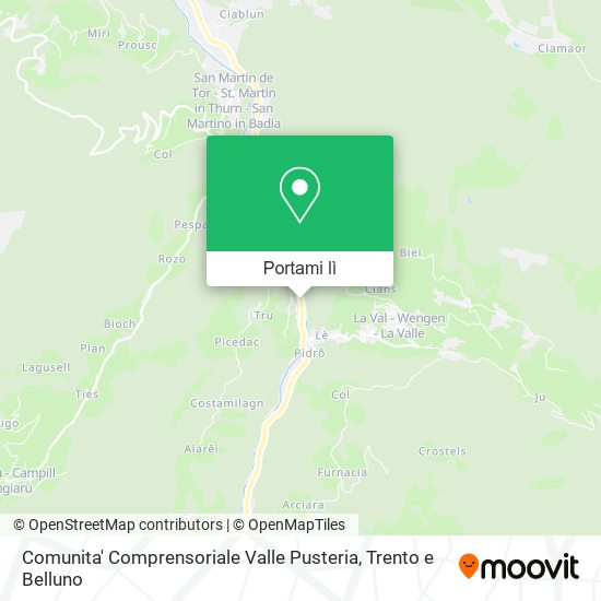 Mappa Comunita' Comprensoriale Valle Pusteria