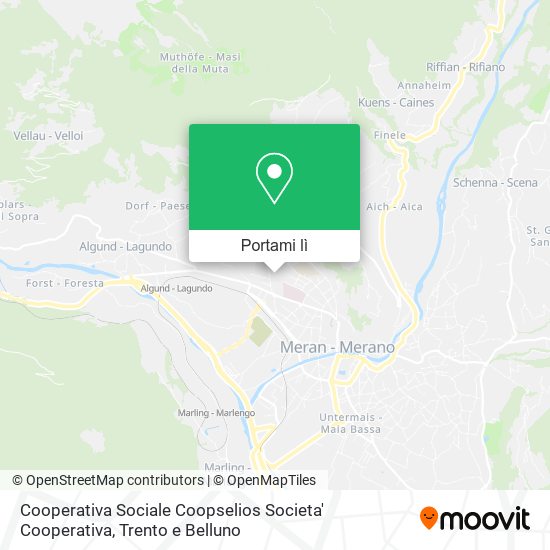 Mappa Cooperativa Sociale Coopselios Societa' Cooperativa