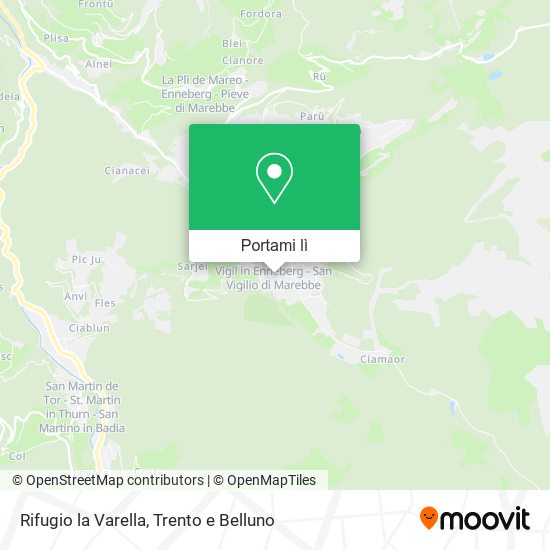 Mappa Rifugio la Varella