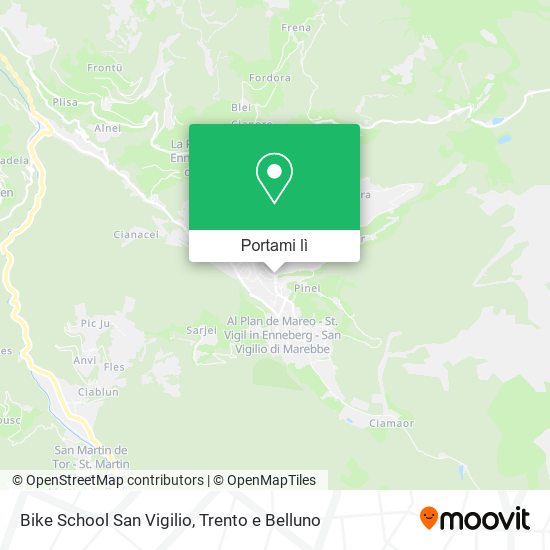 Mappa Bike School San Vigilio