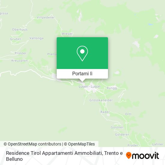 Mappa Residence Tirol Appartamenti Ammobiliati