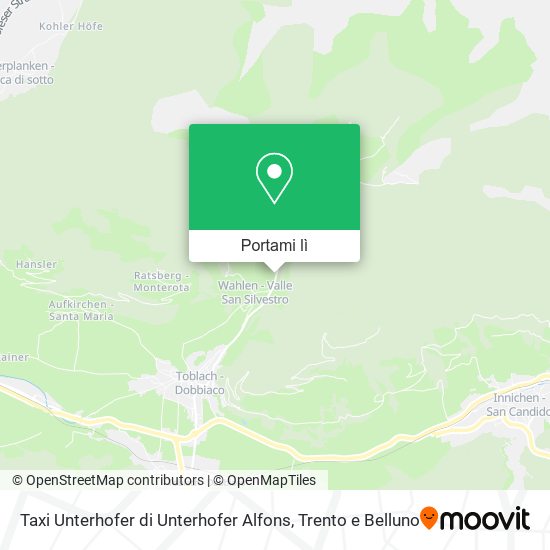 Mappa Taxi Unterhofer di Unterhofer Alfons