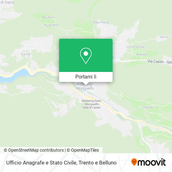Mappa Ufficio Anagrafe e Stato Civile