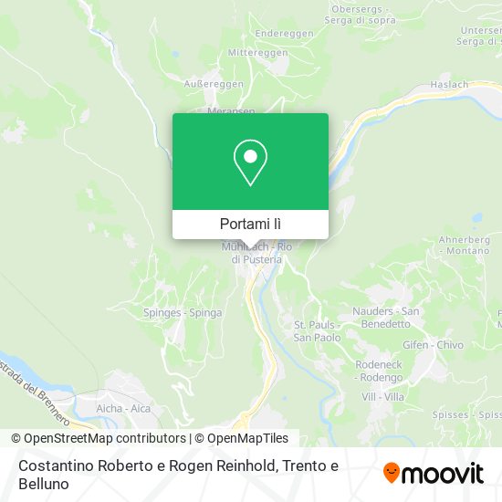Mappa Costantino Roberto e Rogen Reinhold
