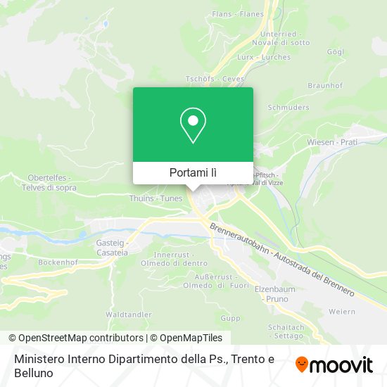 Mappa Ministero Interno Dipartimento della Ps.
