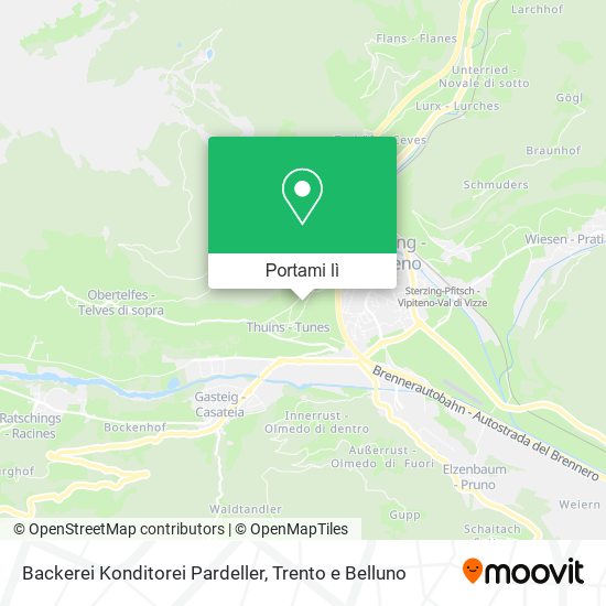 Mappa Backerei Konditorei Pardeller