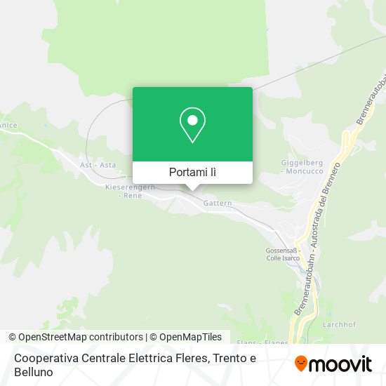 Mappa Cooperativa Centrale Elettrica Fleres