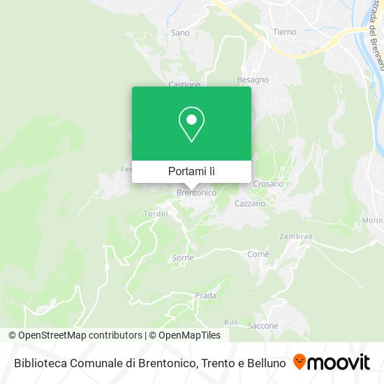 Mappa Biblioteca Comunale di Brentonico