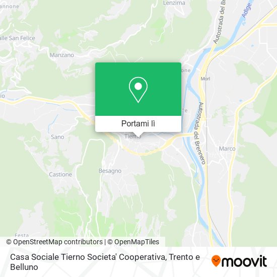 Mappa Casa Sociale Tierno Societa' Cooperativa