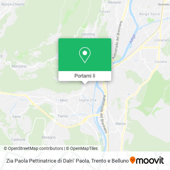 Mappa Zia Paola Pettinatrice di Dalri' Paola