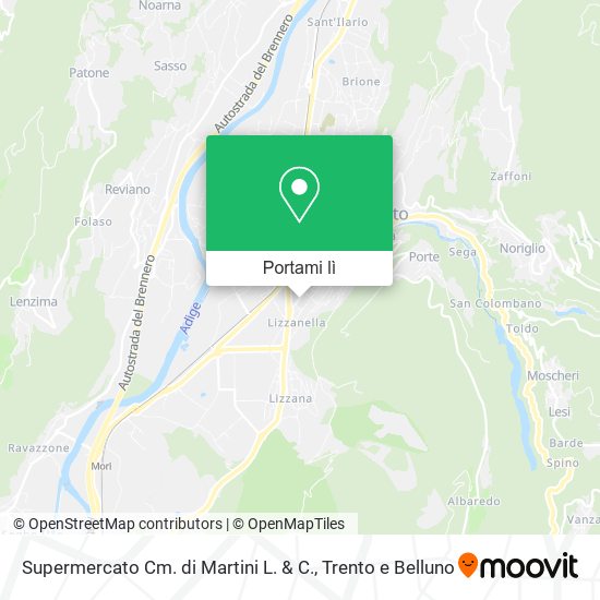 Mappa Supermercato Cm. di Martini L. & C.