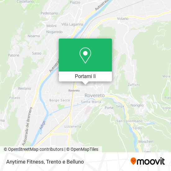 Mappa Anytime Fitness