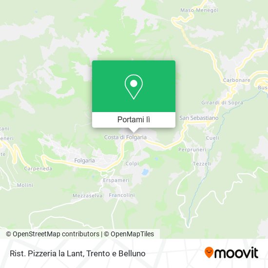 Mappa Rist. Pizzeria la Lant