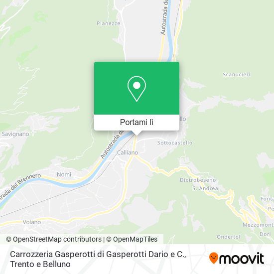 Mappa Carrozzeria Gasperotti di Gasperotti Dario e C.