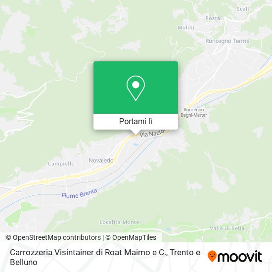 Mappa Carrozzeria Visintainer di Roat Maimo e C.