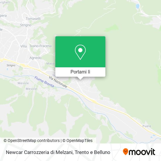 Mappa Newcar Carrozzeria di Melzani
