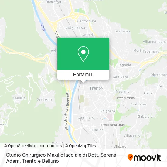 Mappa Studio Chirurgico Maxillofacciale di Dott. Serena Adam