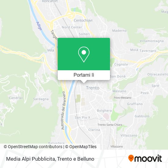 Mappa Media Alpi Pubblicita