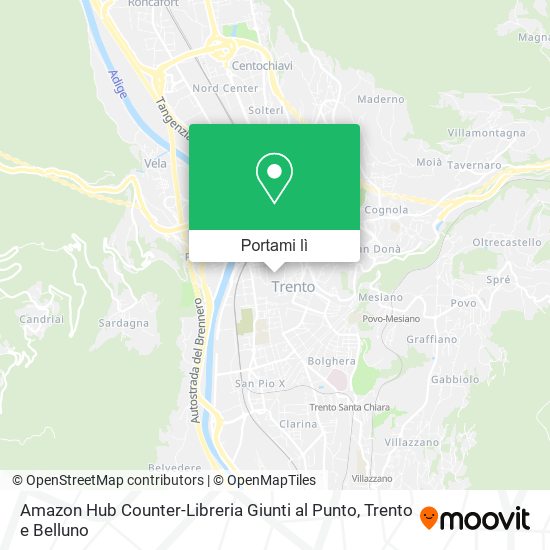 Mappa Amazon Hub Counter-Libreria Giunti al Punto