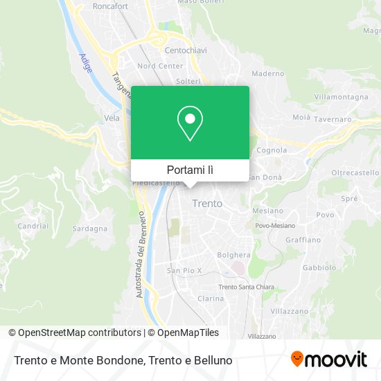 Mappa Trento e Monte Bondone