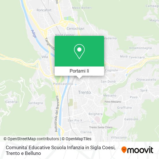 Mappa Comunita' Educative Scuola Infanzia in Sigla Coesi