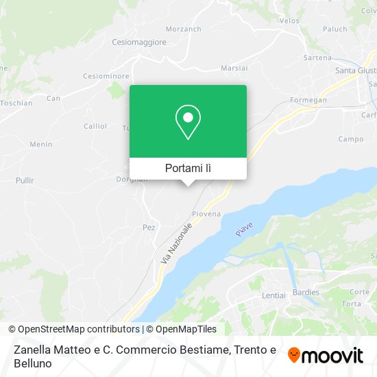Mappa Zanella Matteo e C. Commercio Bestiame