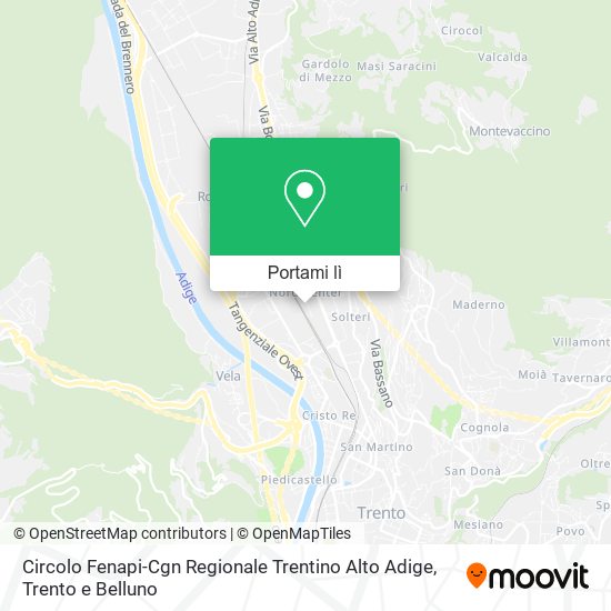 Mappa Circolo Fenapi-Cgn Regionale Trentino Alto Adige