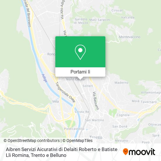 Mappa Aibren Servizi Aicurativi di Delaiti Roberto e Batiste Lli Romina