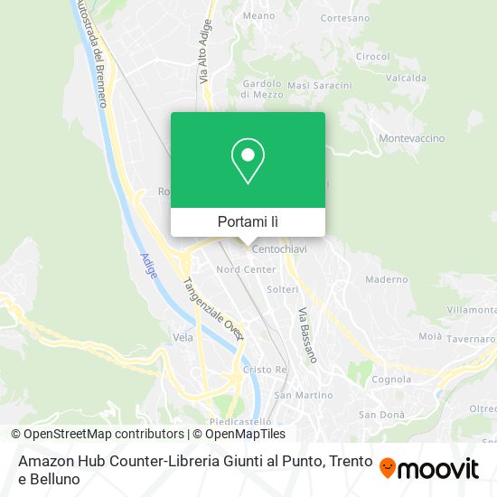 Mappa Amazon Hub Counter-Libreria Giunti al Punto