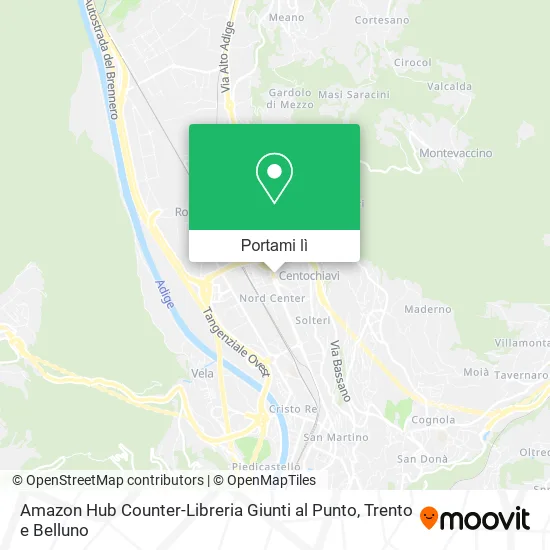 Mappa Amazon Hub Counter-Libreria Giunti al Punto