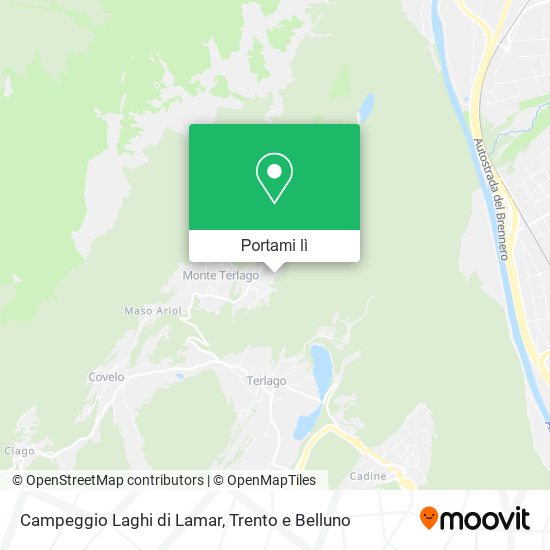Mappa Campeggio Laghi di Lamar
