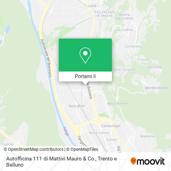 Mappa Autofficina 111 di Mattivi Mauro & Co.