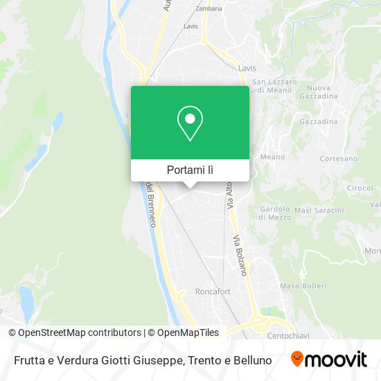Mappa Frutta e Verdura Giotti Giuseppe